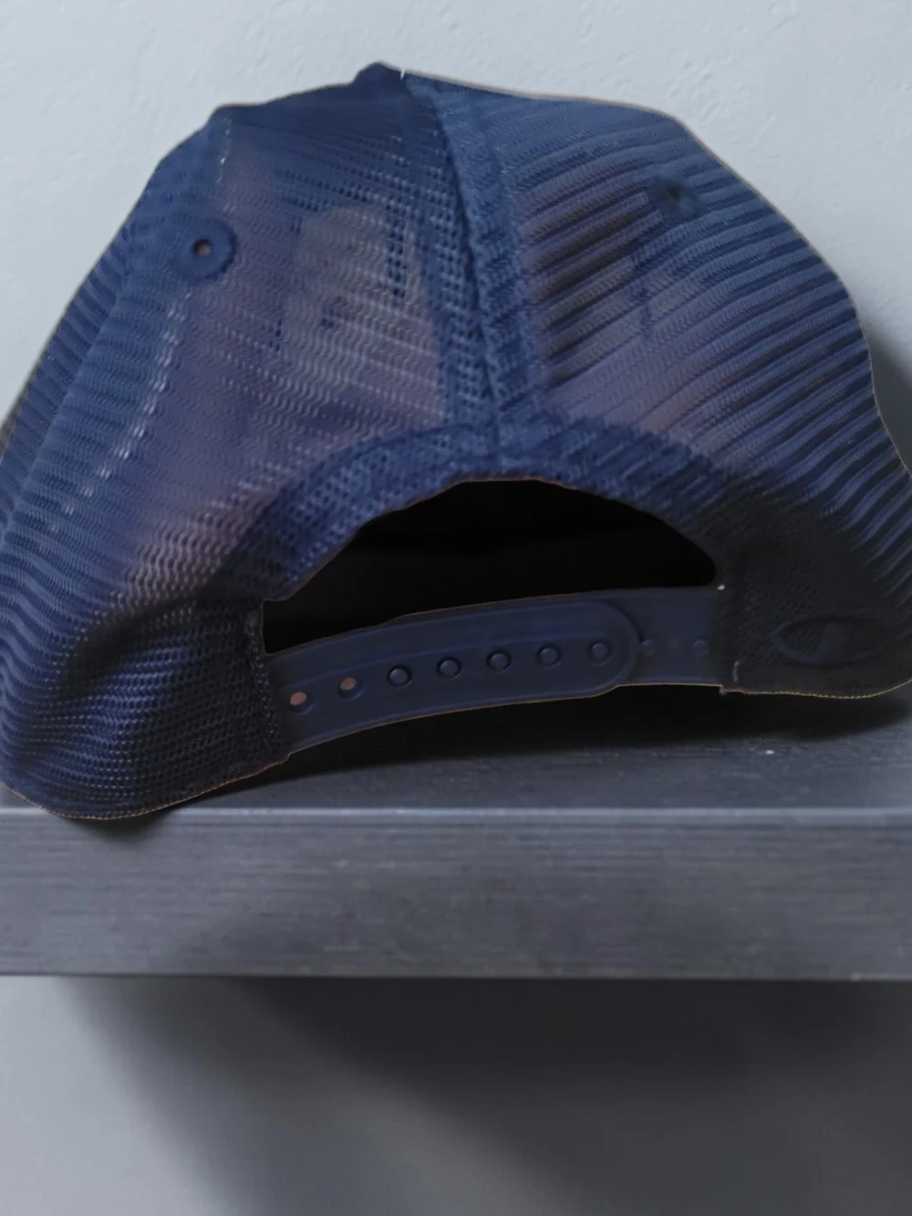 Champion Kids Navy Blue Mesh-Back Hat with Red & White Logo